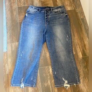 Judy Blue high rise wide leg crop Darla 14W